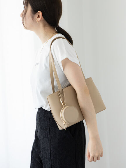 ポーチ付トートバッグ《2025summer catalog item》（グレー/ブラック/ベージュ）｜Te chichi TERRASSE（テチチ テラス）通販