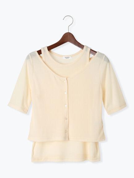 シアーテレコレイヤードアンサンブル《2025summer catalog item》（オフホワイト/ブラック/ブルー）｜Te chichi TERRASSE（テチチ テラス）通販
