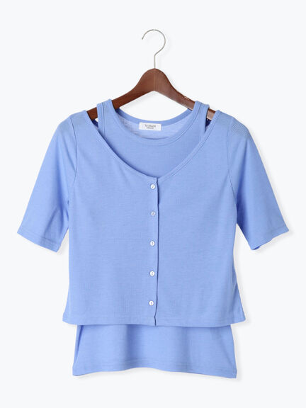 シアーテレコレイヤードアンサンブル《2025summer catalog item》（オフホワイト/ブラック/ブルー）｜Te chichi TERRASSE（テチチ テラス）通販