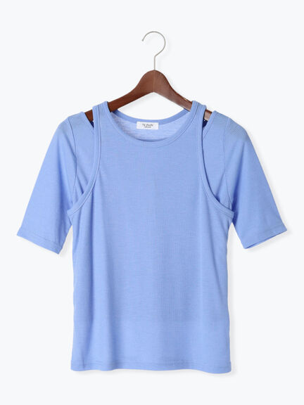 シアーテレコレイヤードアンサンブル《2025summer catalog item》（オフホワイト/ブラック/ブルー）｜Te chichi TERRASSE（テチチ テラス）通販