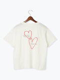 【接触冷感】ハートモチーフロゴTシャツ（オフホワイト）｜Te chichi TERRASSE（テチチ テラス）通販