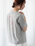 【接触冷感】ハートモチーフロゴTシャツ（グレー）｜Te chichi TERRASSE（テチチ テラス）通販