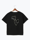 【接触冷感】ハートモチーフロゴTシャツ（ブラック）｜Te chichi TERRASSE（テチチ テラス）通販