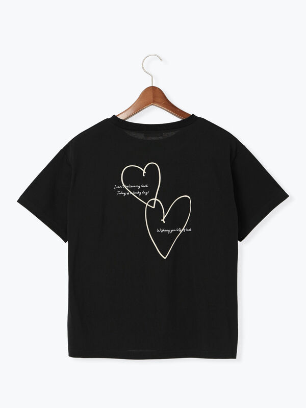 【接触冷感】ハートモチーフロゴTシャツ（ブラック）｜Te chichi TERRASSE（テチチ テラス）通販