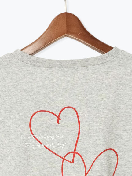 【接触冷感】ハートモチーフロゴTシャツ（オフホワイト/グレー/ブラック）｜Te chichi TERRASSE（テチチ テラス）通販