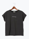 【接触冷感】筆記体ミニロゴフレンチスリーブTシャツ（チャコールグレー）｜Te chichi TERRASSE（テチチ テラス）通販