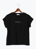 【接触冷感】筆記体ミニロゴフレンチスリーブTシャツ（ブラック）｜Te chichi TERRASSE（テチチ テラス）通販