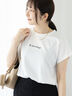 【接触冷感】筆記体ミニロゴフレンチスリーブTシャツ（オフホワイト/チャコールグレー/ブラック）｜Te chichi TERRASSE（テチチ テラス）通販