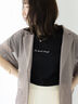 【接触冷感】筆記体ミニロゴフレンチスリーブTシャツ（オフホワイト/チャコールグレー/ブラック）｜Te chichi TERRASSE（テチチ テラス）通販