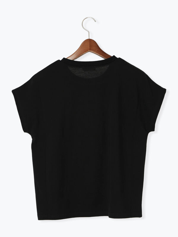 セール】 【接触冷感】筆記体ミニロゴフレンチスリーブTシャツ
