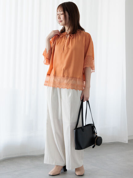 タックワイドパンツ《2025summer catalog item》（オフホワイト/グレー/ブラック）｜Te chichi TERRASSE（テチチ テラス）通販