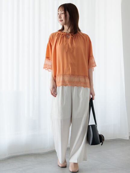 タックワイドパンツ《2025summer catalog item》（オフホワイト/グレー/ブラック）｜Te chichi TERRASSE（テチチ テラス）通販