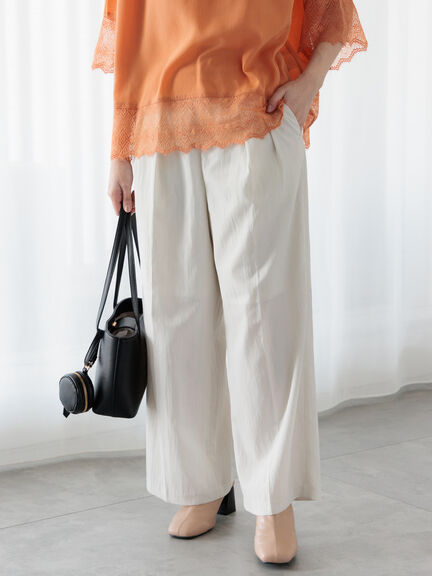 タックワイドパンツ《2025summer catalog item》（オフホワイト/グレー/ブラック）｜Te chichi TERRASSE（テチチ テラス）通販