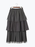 チュールティアードスカート《2025summer catalog item》（チャコールグレー）｜Te chichi TERRASSE（テチチ テラス）通販