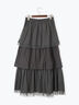 チュールティアードスカート《2025summer catalog item》（オフホワイト/チャコールグレー）｜Te chichi TERRASSE（テチチ テラス）通販