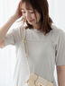 無地/ラメボーダー半袖Tシャツ（オフホワイト/チャコールグレー/ベージュ）｜Te chichi TERRASSE（テチチ テラス）通販