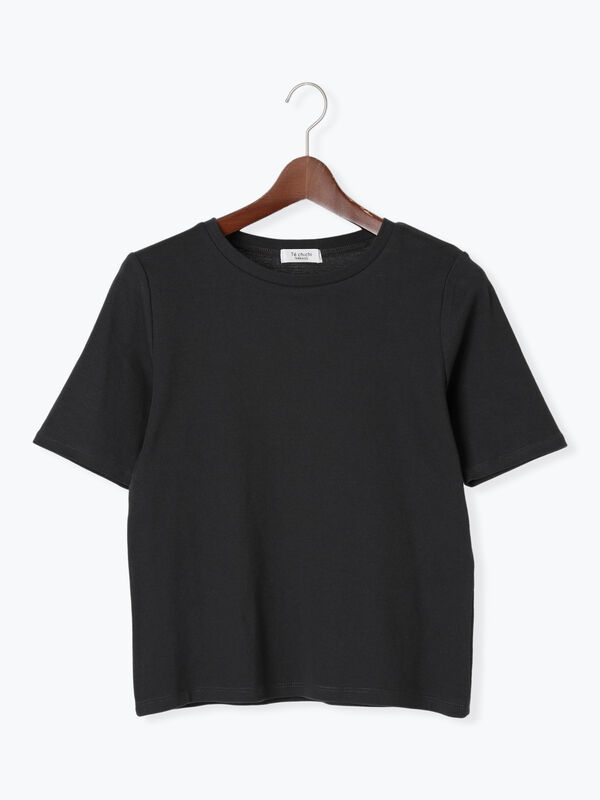 無地/ラメボーダー半袖Tシャツ（チャコールグレー）｜Te chichi TERRASSE（テチチ テラス）通販