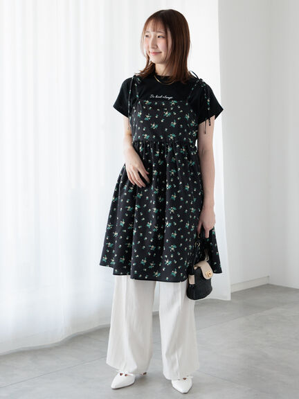 フラワープリントミニキャミワンピース《2025summer catalog item》（オフホワイト/ブラック/ベージュ）｜Te chichi TERRASSE（テチチ テラス）通販
