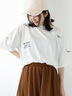 ランダム刺繍ロゴTシャツ（オフホワイト/グレー/チャコールグレー）｜Te chichi TERRASSE（テチチ テラス）通販