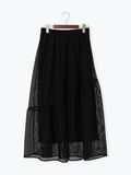 メッシュアシメティアードスカート《2025summer catalog item》（ブラック）｜Te chichi TERRASSE（テチチ テラス）通販