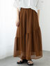 メッシュアシメティアードスカート《2025summer catalog item》（ブラウン）｜Te chichi TERRASSE（テチチ テラス）通販