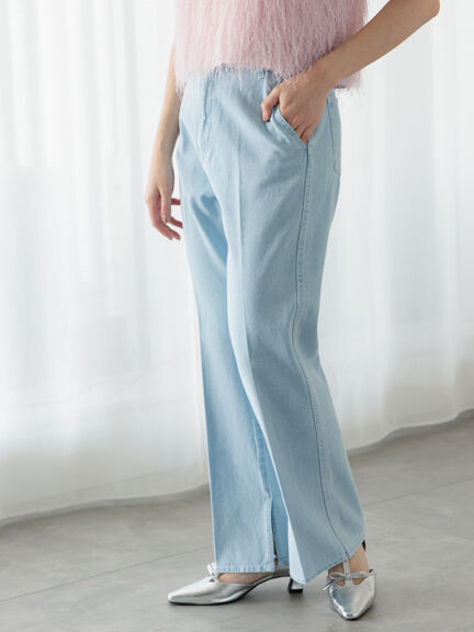 フレアデニムパンツ《2025summer catalog item》（サックスブルー/ブルー）｜Te chichi TERRASSE（テチチ テラス）通販