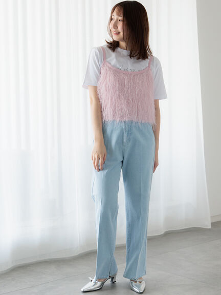 スパンコールロゴTシャツ（オフホワイト/チャコールグレー/ネイビー）｜Te chichi TERRASSE（テチチ テラス）通販