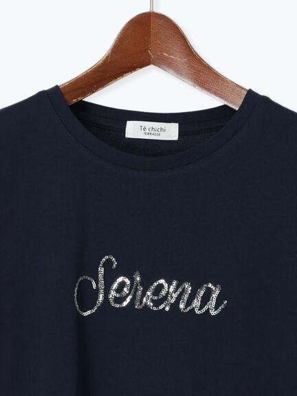 スパンコールロゴTシャツ（オフホワイト/チャコールグレー/ネイビー）｜Te chichi TERRASSE（テチチ テラス）通販