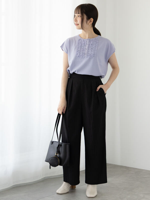 TITTY&CO.（ティティーアンドコー）の「バイカラーフリルニット