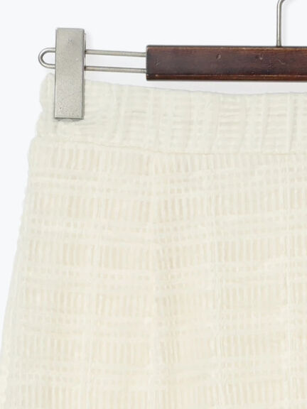 チュールシャーリングナロースカート《2025summer catalog item》（オフホワイト/ブラック）｜Te chichi TERRASSE（テチチ テラス）通販