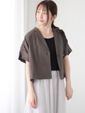 テーラーカラー羽織りシャツ《2025summer catalog item》（チャコールグレー）｜Te chichi TERRASSE（テチチ テラス）通販