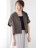 テーラーカラー羽織りシャツ《2025summer catalog item》（チャコールグレー）｜Te chichi TERRASSE（テチチ テラス）通販