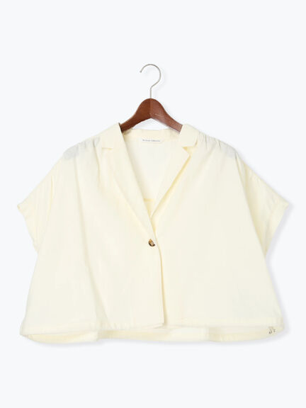 テーラーカラー羽織りシャツ《2025summer catalog item》（オフホワイト/チャコールグレー/ブラウン）｜Te chichi TERRASSE（テチチ テラス）通販
