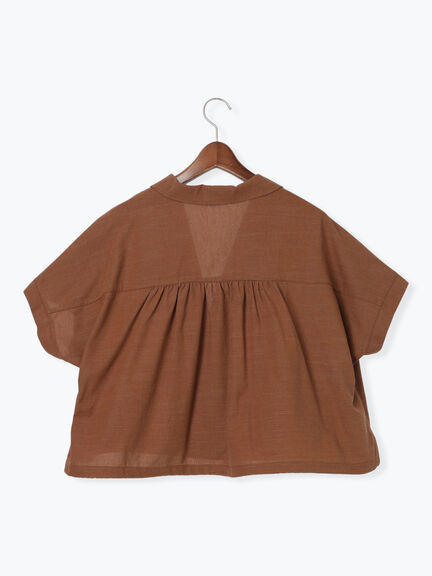 テーラーカラー羽織りシャツ《2025summer catalog item》（オフホワイト/チャコールグレー/ブラウン）｜Te chichi TERRASSE（テチチ テラス）通販