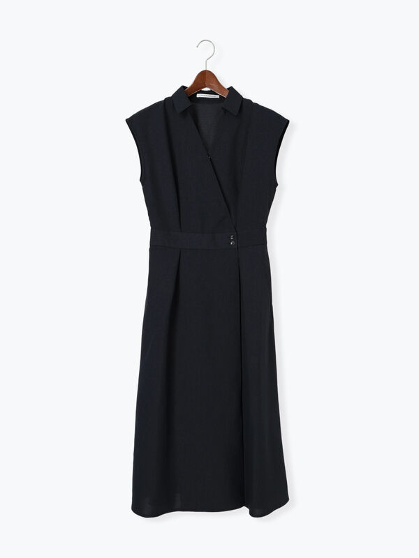 麻調カシュクールワンピース《2025summer catalog item》（チャコールグレー）｜Te chichi TERRASSE（テチチ テラス）通販