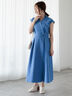 麻調カシュクールワンピース《2025summer catalog item》（ブルー）｜Te chichi TERRASSE（テチチ テラス）通販