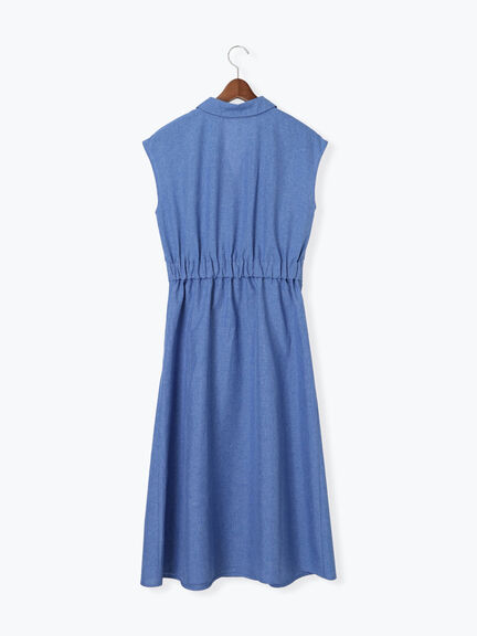 麻調カシュクールワンピース《2025summer catalog item》（チャコールグレー/ベージュ/ブルー）｜Te chichi TERRASSE（テチチ テラス）通販