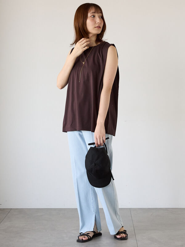 【チャイティーラテ】グレー ノースリーブ TAGEECHITA TAGEECHITA / TAGEECHITA JAPAN ONLINE STORE