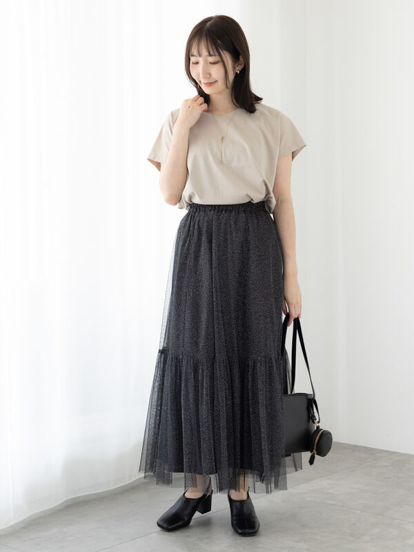 テ チチ オーガンジーギャザースカート Te chichi（テチチ）の「オーガンジーギャザースカート（）」 - WEAR