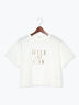 【接触冷感】箔プリントクロップドTシャツ（シルバー/チャコールグレー/ゴールド）｜Te chichi TERRASSE（テチチ テラス）通販