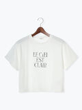 【接触冷感】箔プリントクロップドTシャツ（シルバー）｜Te chichi TERRASSE（テチチ テラス）通販