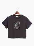 【接触冷感】箔プリントクロップドTシャツ（チャコールグレー）｜Te chichi TERRASSE（テチチ テラス）通販