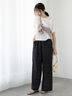 【接触冷感】箔プリントクロップドTシャツ（シルバー/チャコールグレー/ゴールド）｜Te chichi TERRASSE（テチチ テラス）通販
