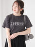 ラインストーン×刺繍Tシャツ（オフホワイト/チャコールグレー/ブラック/モカ）｜Te chichi TERRASSE（テチチ テラス）通販