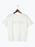 ラインストーン×刺繍Tシャツ（オフホワイト）｜Te chichi TERRASSE（テチチ テラス）通販