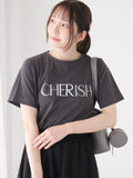 ラインストーン×刺繍Tシャツ（チャコールグレー）｜Te chichi TERRASSE（テチチ テラス）通販