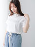 ラインストーン×刺繍Tシャツ（オフホワイト/チャコールグレー/ブラック/モカ）｜Te chichi TERRASSE（テチチ テラス）通販