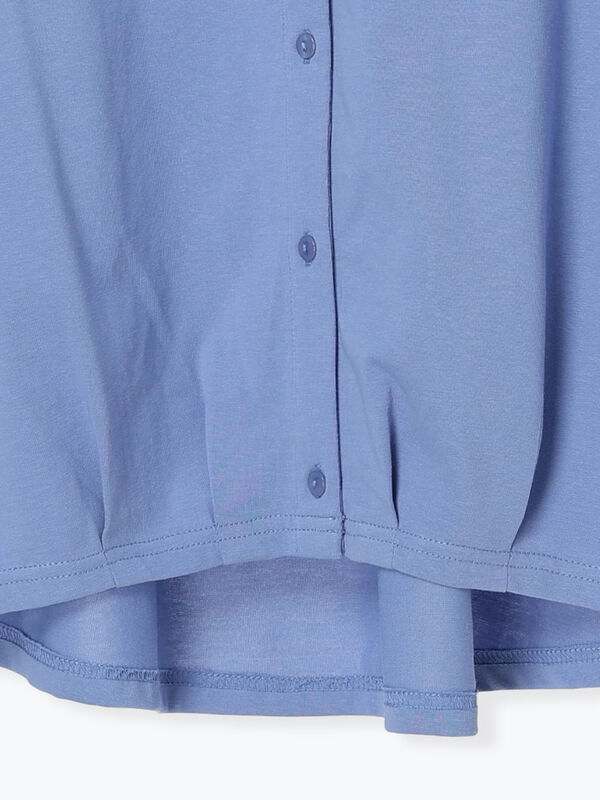 セール】 袖タックカットブラウス（オフホワイト/チャコールグレー