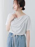 ドレープネックトップス(グレー)|Te chichi TERRASSE(テチチ テラス)通販