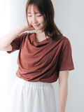 ドレープネックトップス(ブラウン)|Te chichi TERRASSE(テチチ テラス)通販